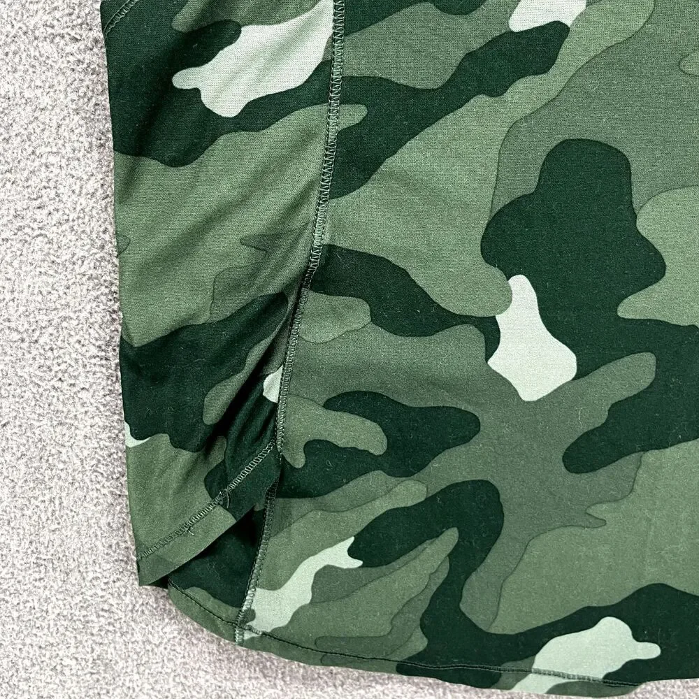 Old navy Top Girls XL (14-16) Youth crop Tank camo‎ green active scoop neck